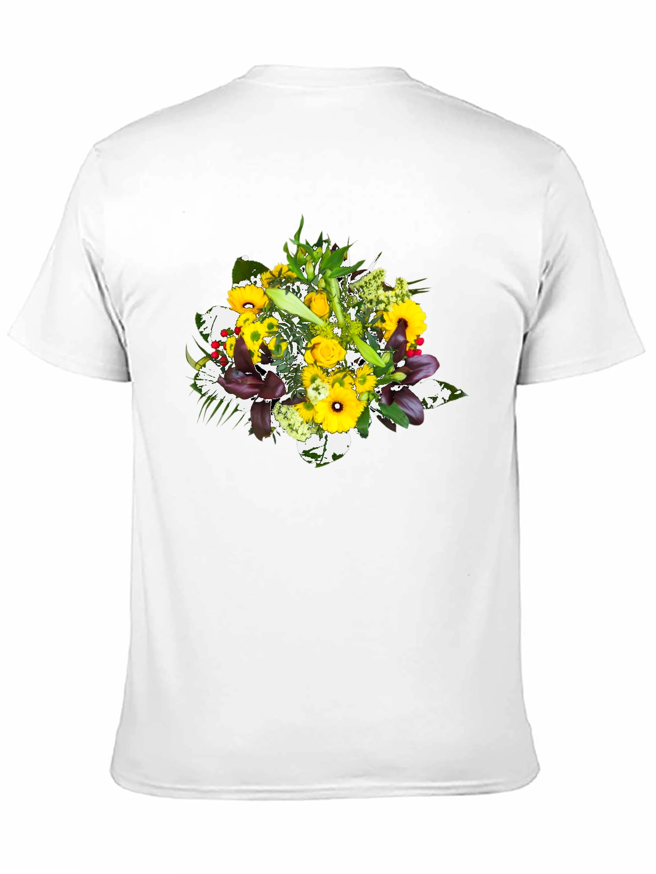 Floral Bouquet Graphic Tee - Black