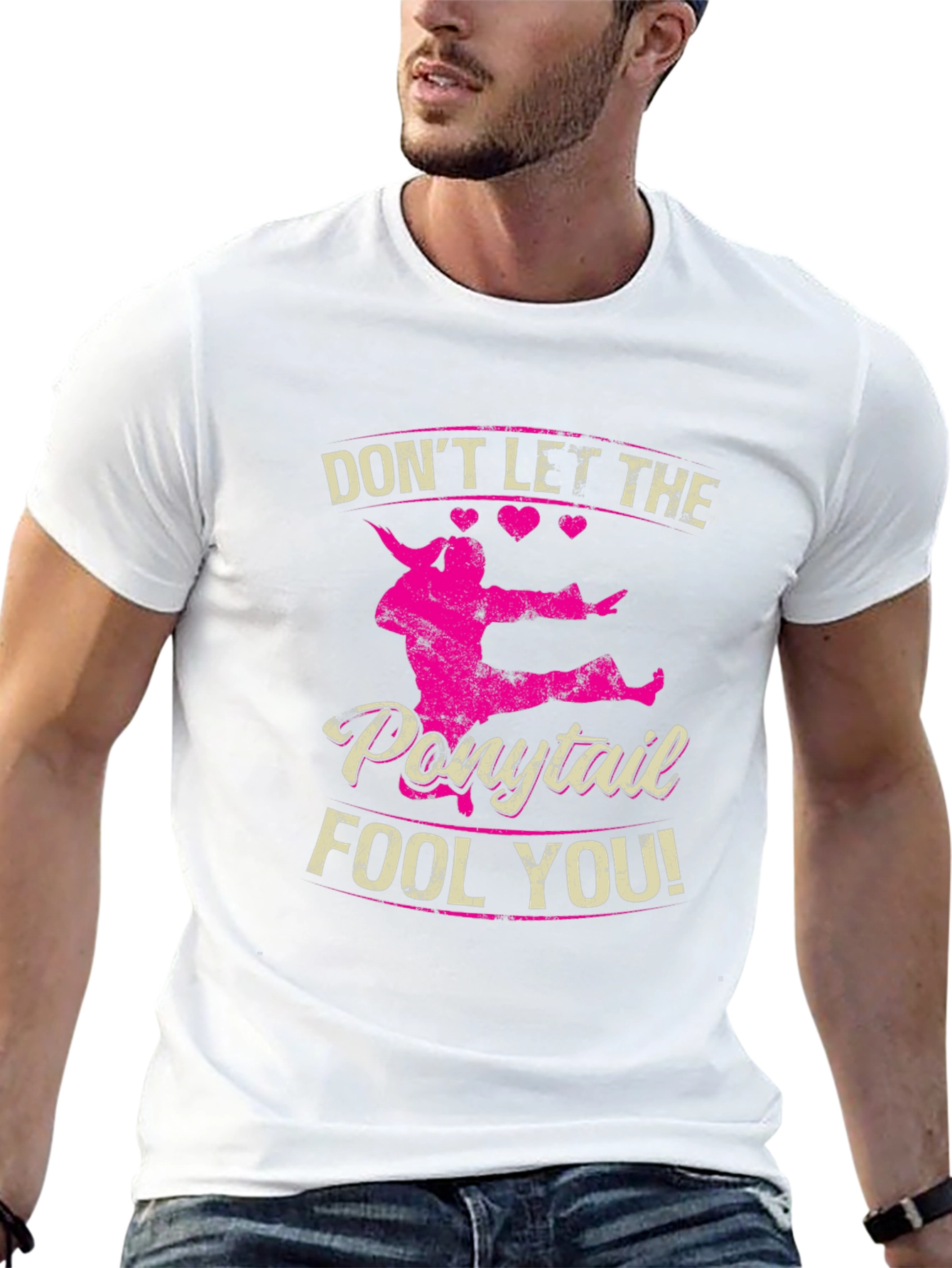 Dont Let The Ponytail Fool You Black T-Shirt