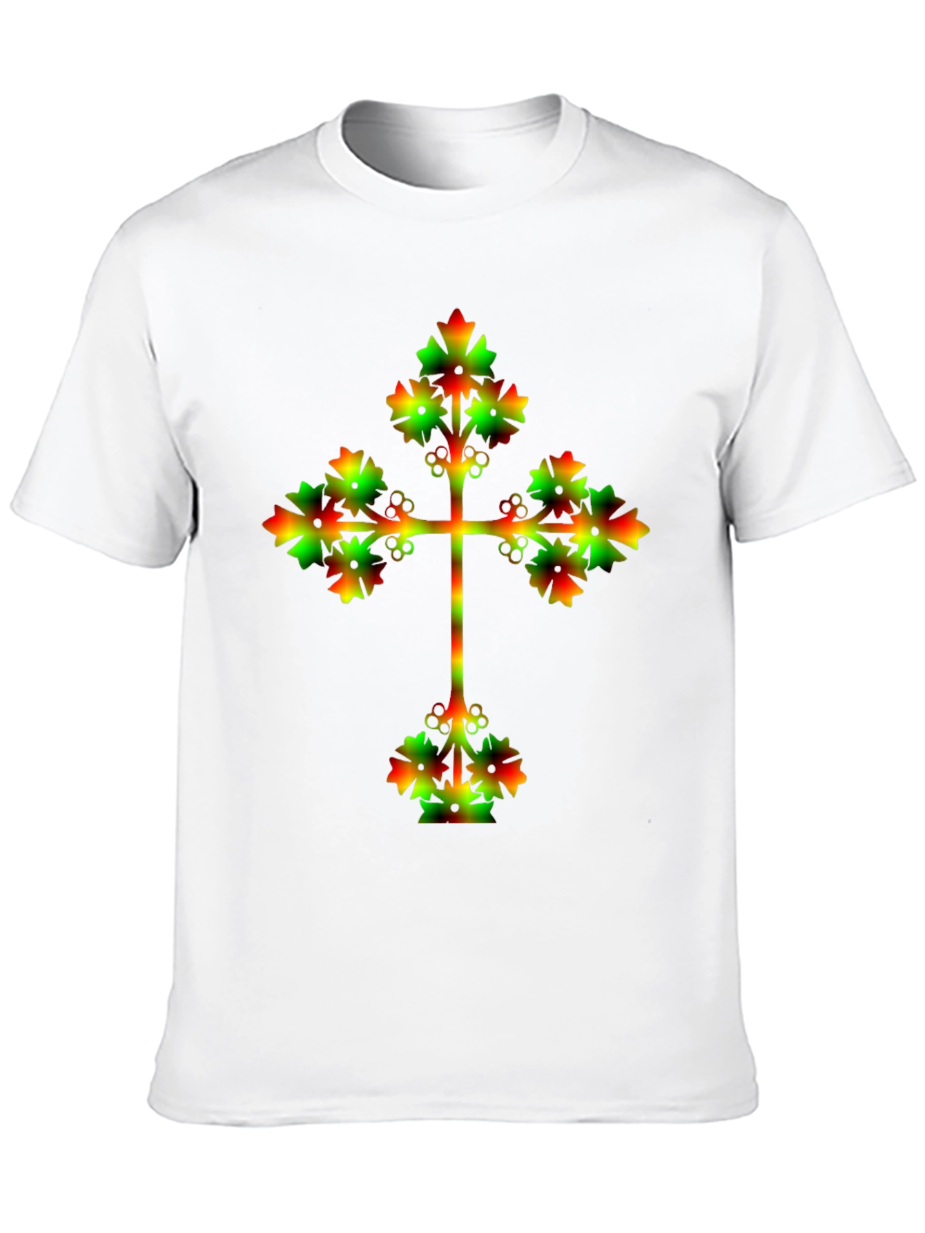 Rasta Cross Graphic Tee - Reggae Style Shirt