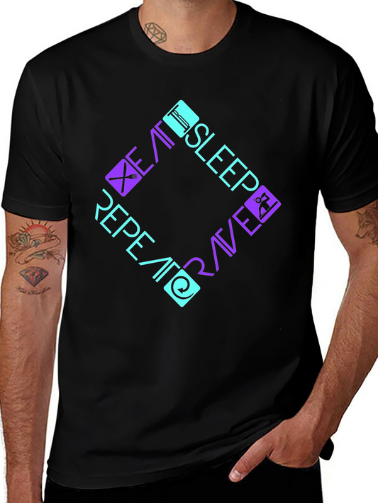 Eat Sleep Rave Repeat Graphic Tee