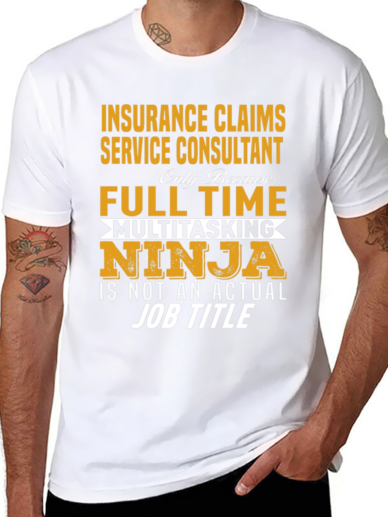 Insurance Claims Service Consultant Full Time Ninja T-Shirt