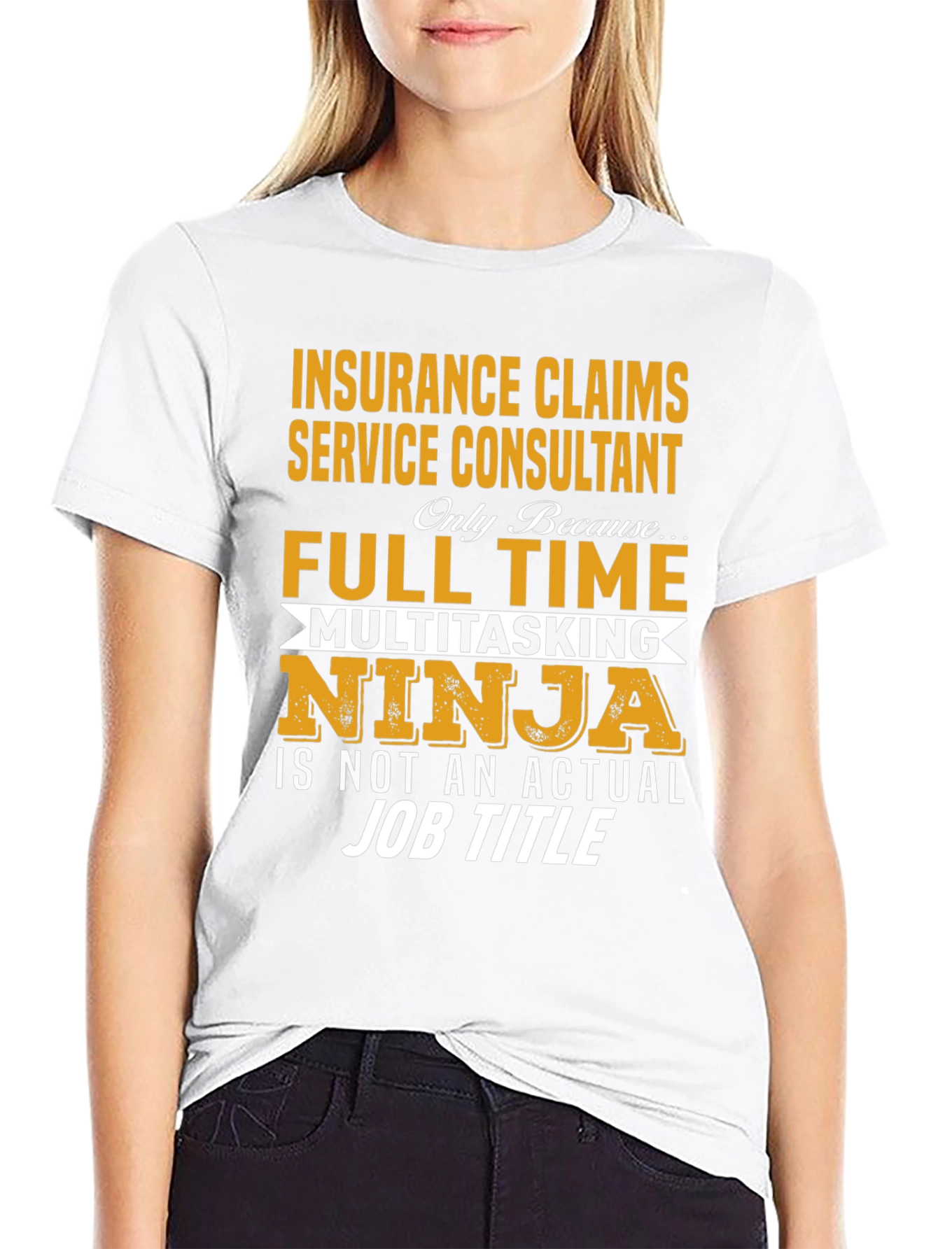 Insurance Claims Service Consultant Full Time Ninja T-Shirt