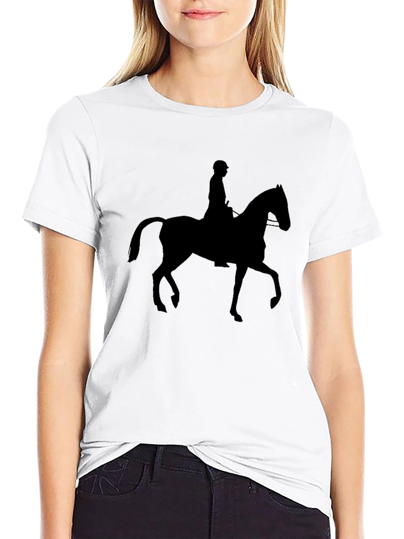 Equestrian Silhouette Black T-Shirt
