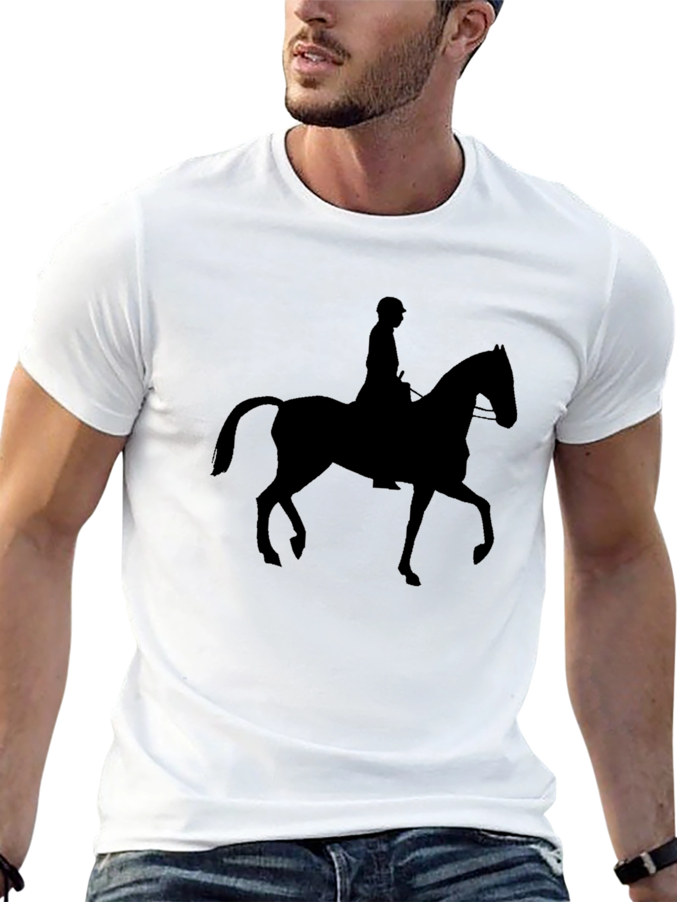Equestrian Silhouette Black T-Shirt