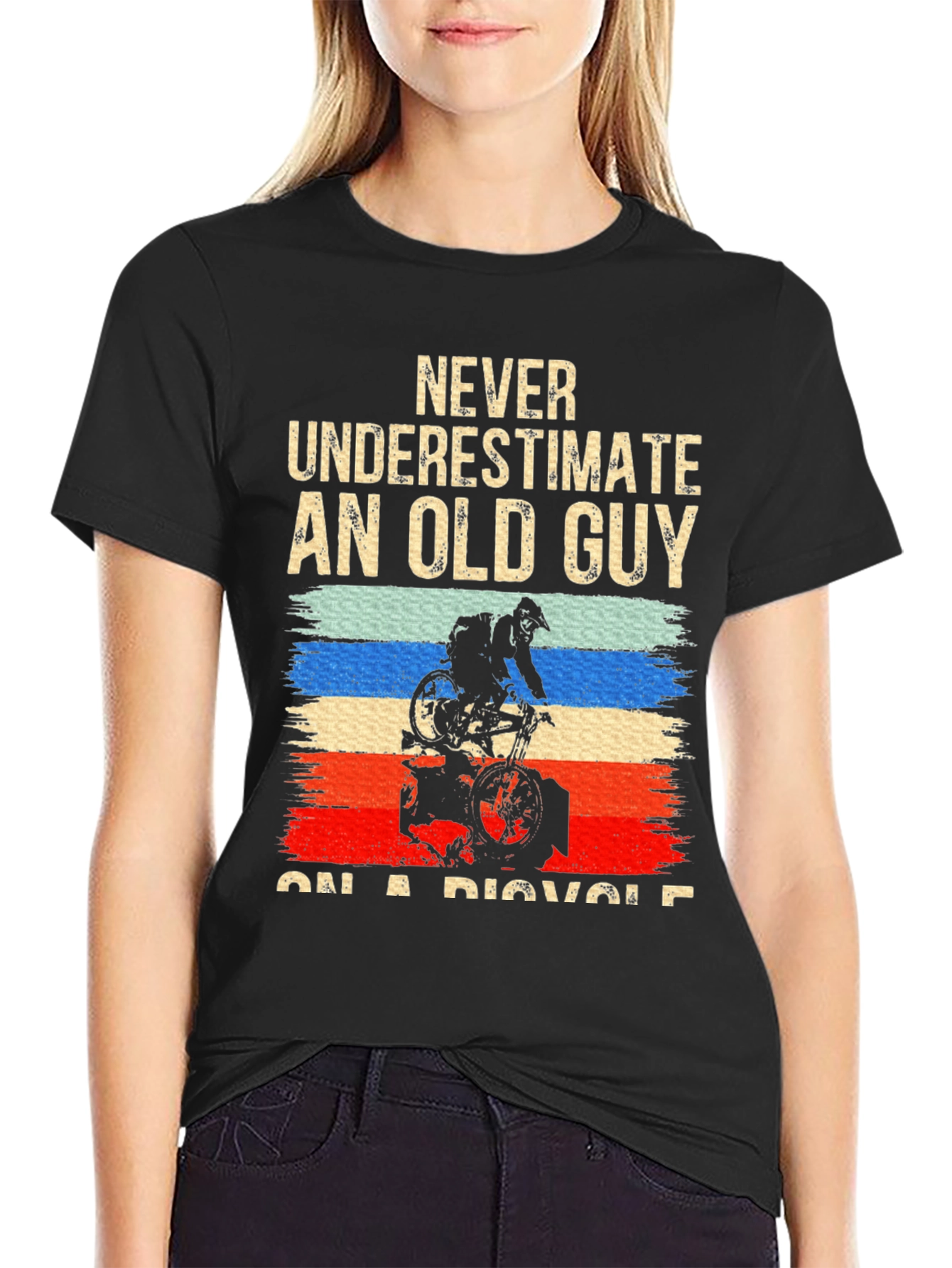 Old Guy On A Bicycle T-Shirt