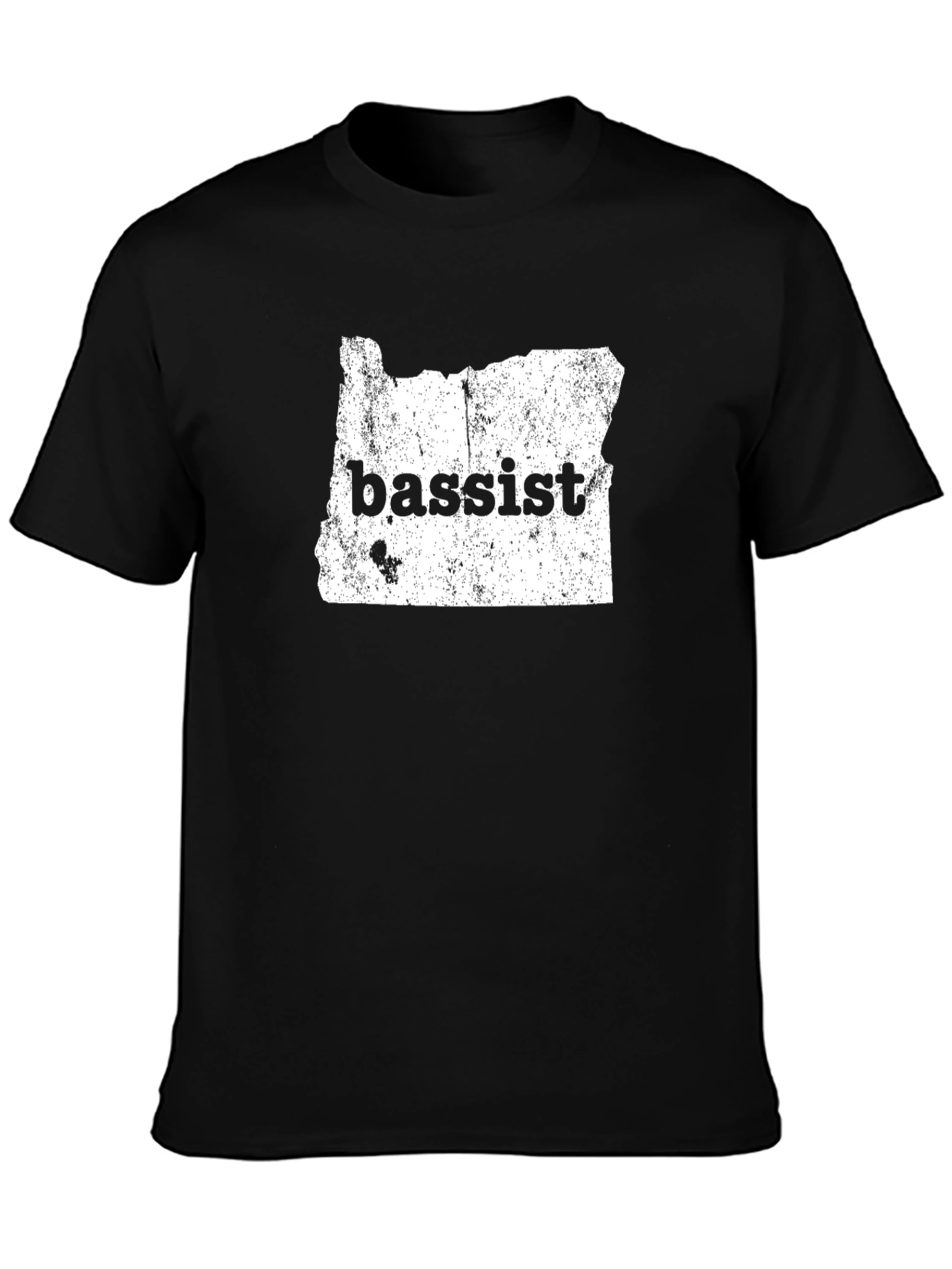 Oregon Bassist Graphic Tee - Black Cotton T-Shirt