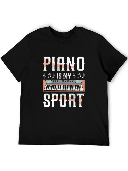 Piano Is My Sport Graphic Tee - Music Lover Shirt