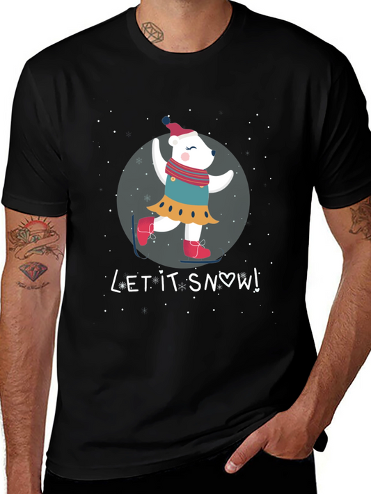 Let It Snow Bear Graphic Tee