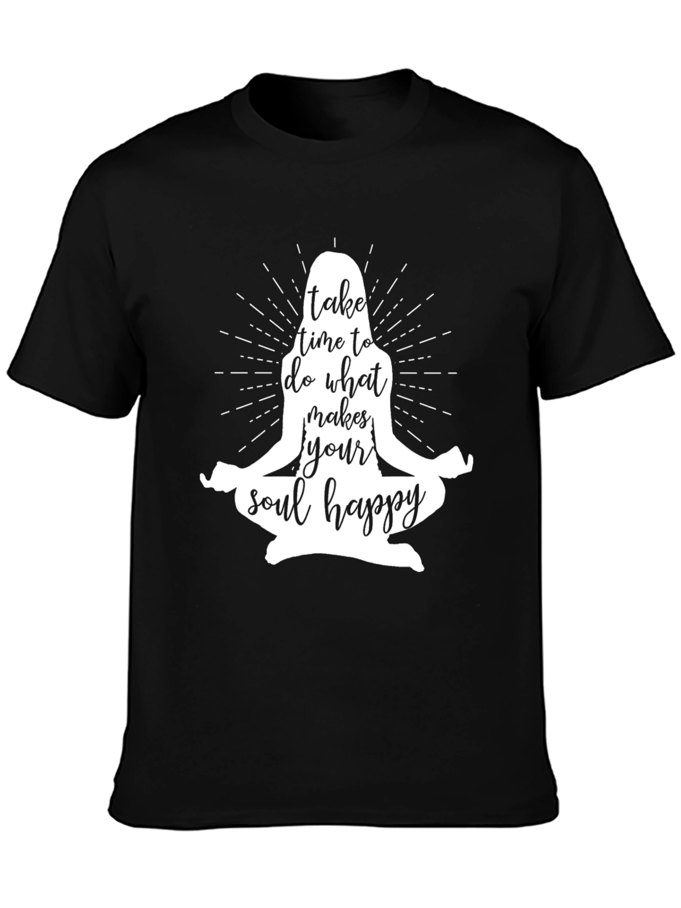 Soul Happy Graphic Tee - Meditating Yoga Shirt