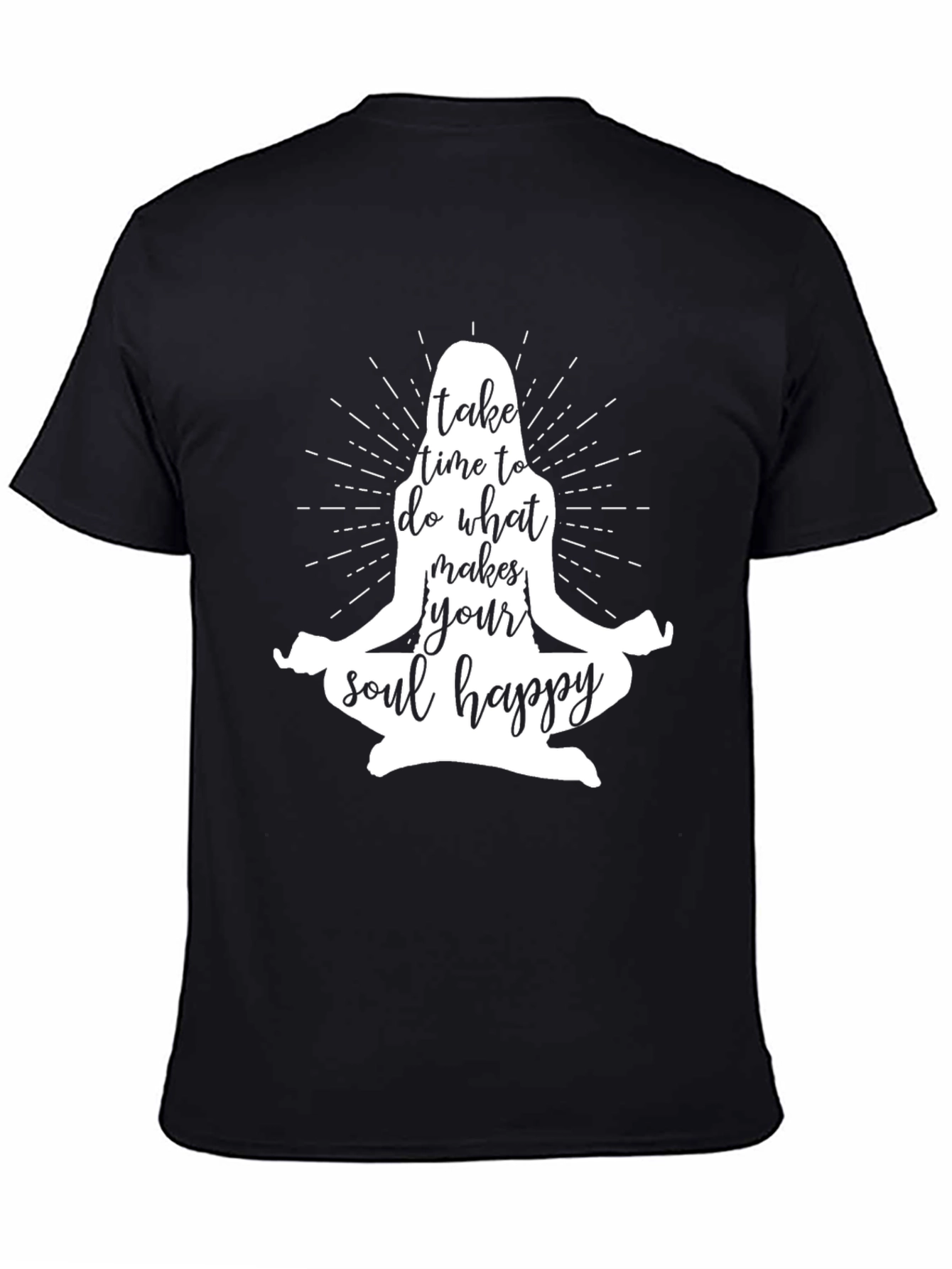 Soul Happy Graphic Tee - Meditating Yoga Shirt