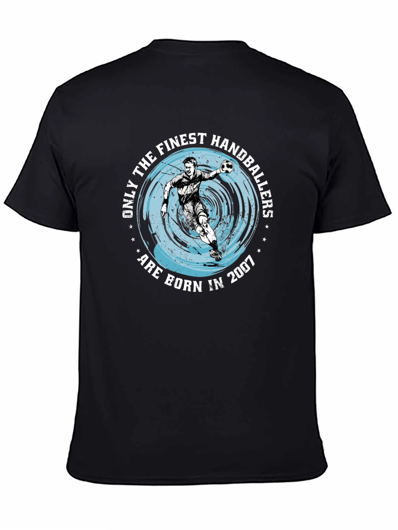 Finest Handballers Born in 2007 Black T-Shirt